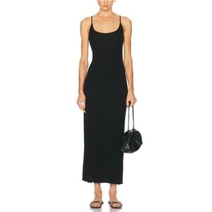 ENZA COSTA Silk Rib Lettuce Edge Dress